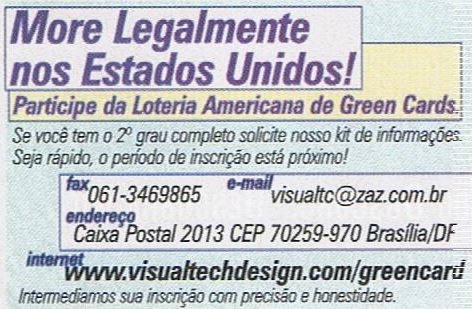 Anúncio Greencard